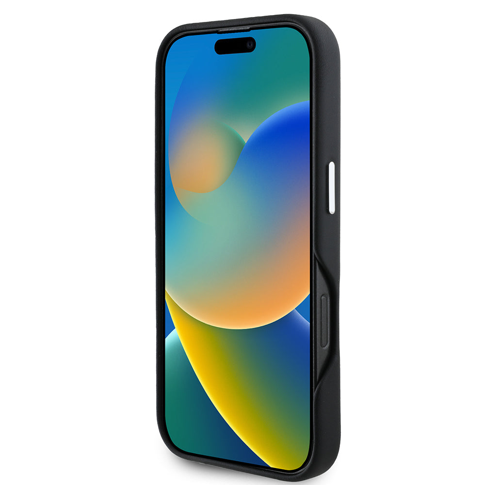 TUMI iPhone 16 Pro Orjinal Lisanslı Magsafe Şarj Özellikli Metal Yazı Logolu PU Deri Kılıf TUMI iPhone 16 Pro Orjinal Lisanslı Magsafe Şarj Özellikli Metal Yazı Logolu PU Deri Kılıf